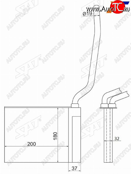 1 999 р. Радиатор отопителя салона FORD FOCUSC-MAX 04-MAZDA 3 03-MAZDA 5 05-VOLVO C 30 06-C70 05-S40  SAT ST-FDA5-395-0  с доставкой в г. Воронеж
