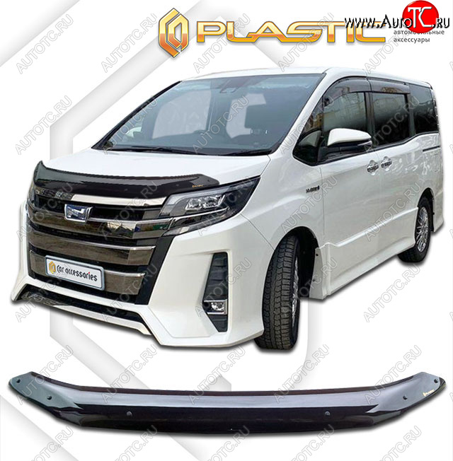1 999 р. Дефлектор капота (Япония) CA-Plastic Toyota Noah R80 рестайлинг (2017-2021) (classic черный, без надписи)  с доставкой в г. Воронеж