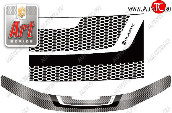 2 159 р. Дефлектор капота CA-Plastic  Lexus HS250h  F10 (2009-2013) дорестайлинг (Серия Art серебро)  с доставкой в г. Воронеж