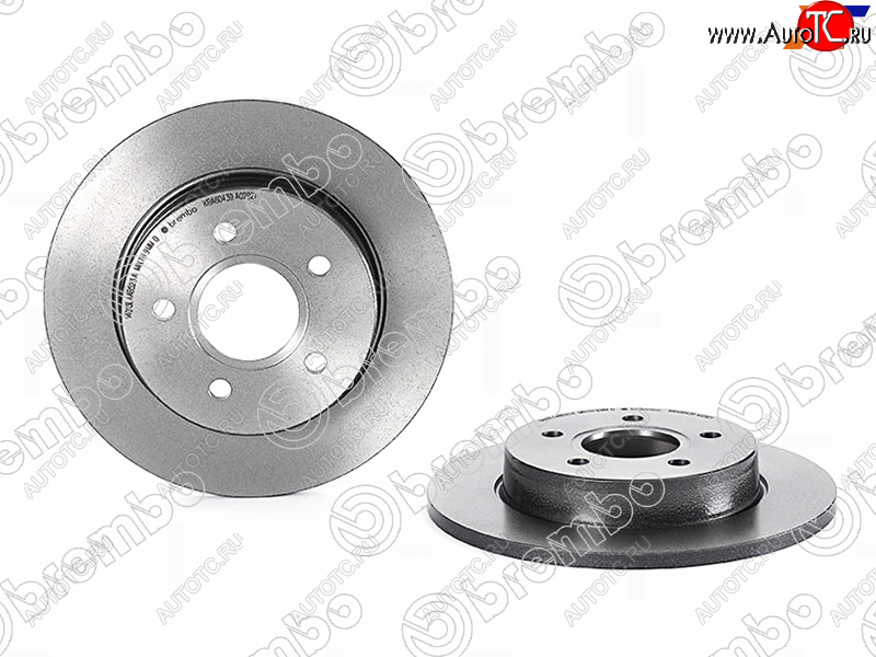 3 699 р. Задний тормозной диск BREMBO  Ford C-max  Mk1 - Focus  2  с доставкой в г. Воронеж