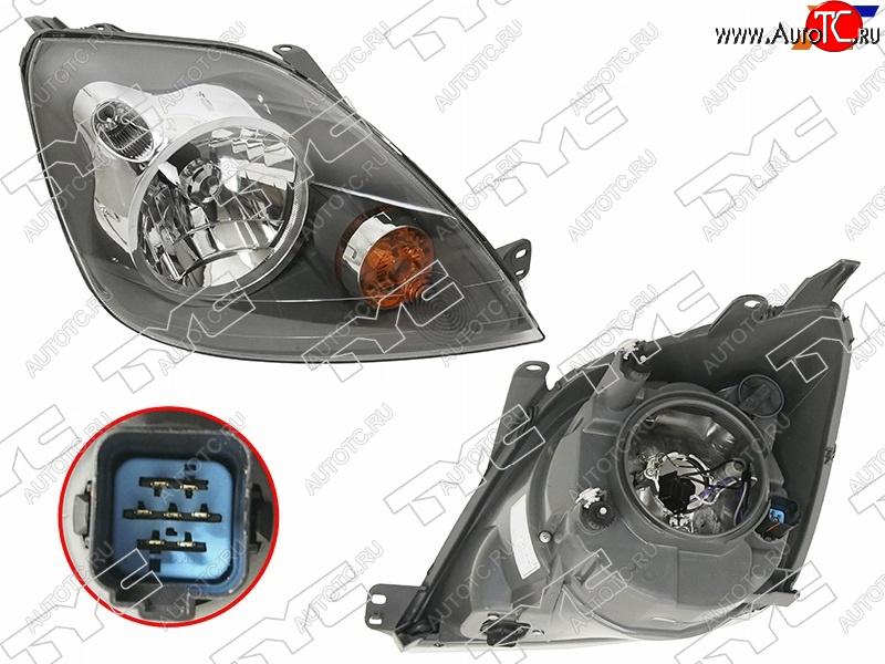 7 899 р. Фара правая (с электрокорректором) TYC Ford Fiesta 5 хэтчбэк 5 дв. рестайлинг (2005-2008)  с доставкой в г. Воронеж