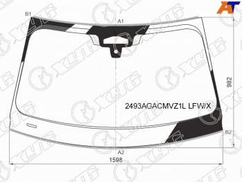 12 249 р. Стекло лобовое (Три камеры Датчик дождя Молдинг) BMW X5 18-  X7 18- XYG 2493AGACMVZ1L LFW/X  с доставкой в г. Воронеж. Увеличить фотографию 1
