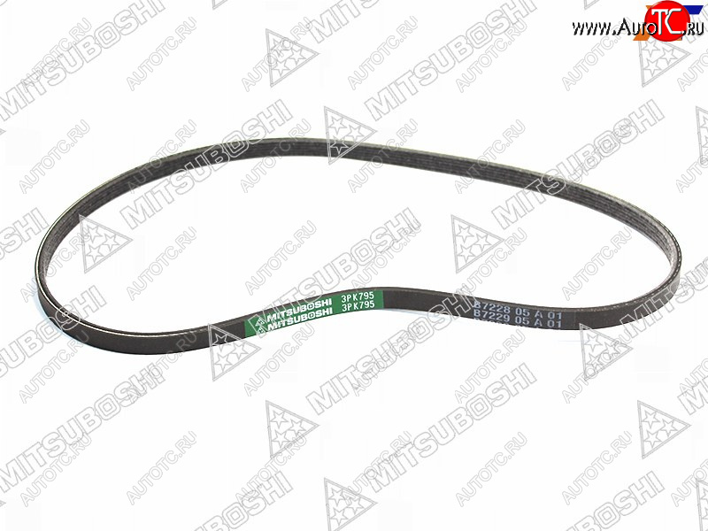 252 р. Ремень поликлиновой TOYOTA LITETOWNACE CR2#CR3# (PS) MZ CX-5 2.0 MITSUBOSHI 3PK795  с доставкой в г. Воронеж