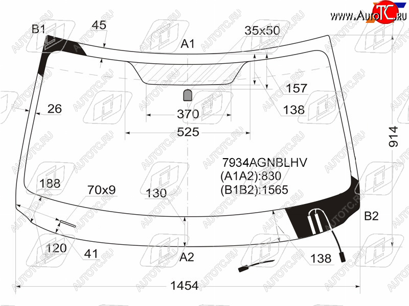 7 799 р. Стекло лобовое (Обогрев щеток) Subaru Forester 07-13 FUYAO 7934AGNBLHV  с доставкой в г. Воронеж