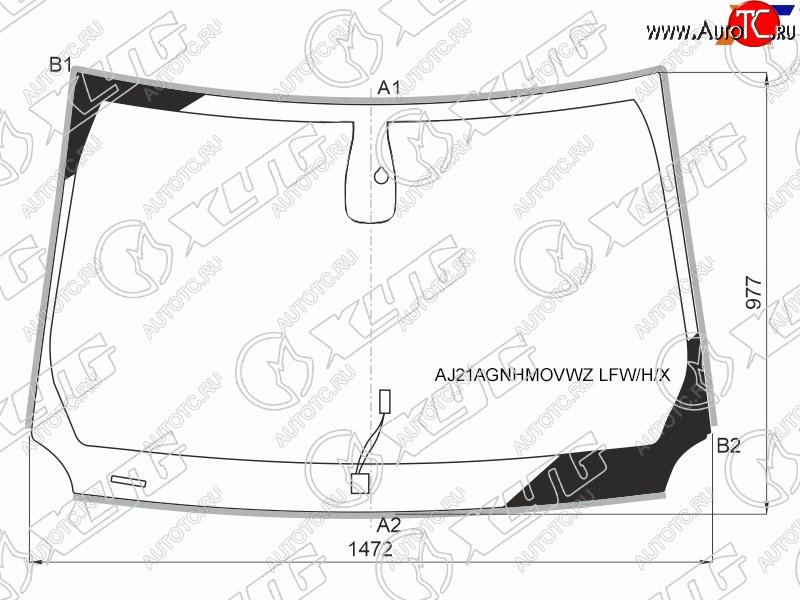 14 449 р. Стекло лобовое (Обогрев щеток Датчик дождя Молдинг) Jeep Compass 16- XYG AJ21AGNHMOVWZ LFW/H/X  с доставкой в г. Воронеж