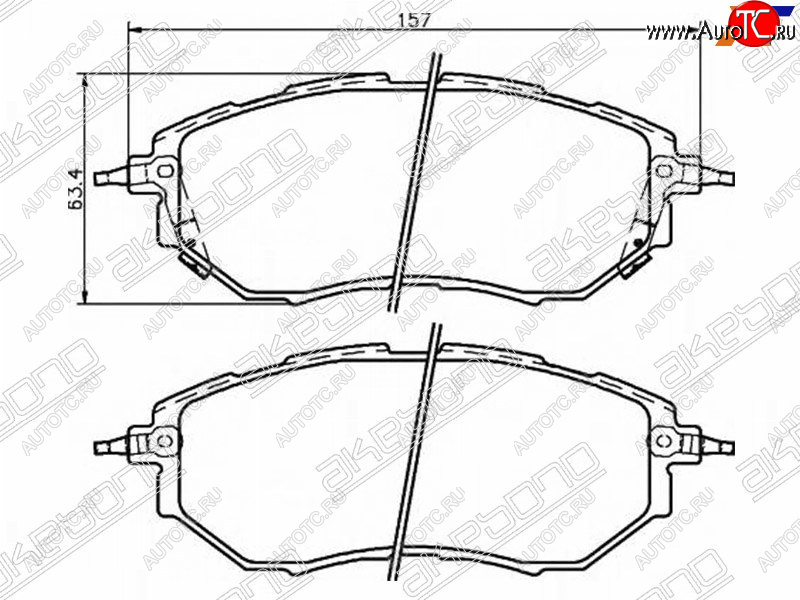 2 199 р. Колодки тормозные перед FL-FR SAT  Subaru Legacy  BH/BE12 (1998-2003) универсал  с доставкой в г. Воронеж