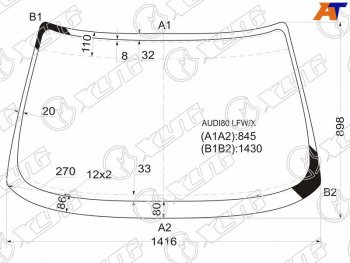 5 599 р. Стекло лобовое Audi 80 86-95 XYG AUDI80 LFW/X  с доставкой в г. Воронеж. Увеличить фотографию 1