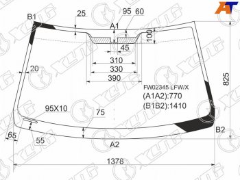6 249 р. Стекло лобовое Lexus IS 98-05  Toyota Altezza 98-05 XYG FW02345 LFW/X  с доставкой в г. Воронеж. Увеличить фотографию 1
