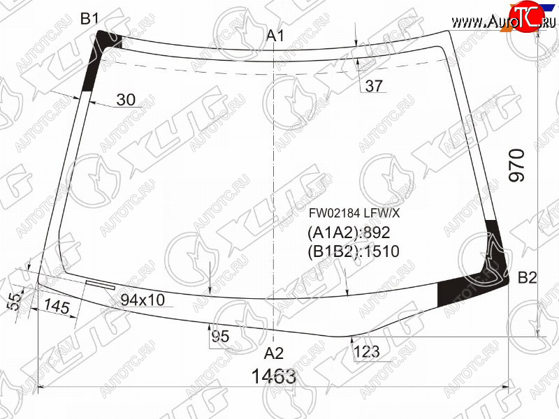 5 849 р. Стекло лобовое XYD  Honda Civic  ES (2000-2006) седан дорестайлинг, седан рестайлинг  с доставкой в г. Воронеж
