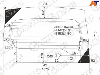 7 999 р. Стекло заднее (Цвет зеленый Обогрев) Daihatsu Terios 97-06  Terios Kid 98-12  Toyota Cami 99-06 XYG J100G-1 RW/H/X  с доставкой в г. Воронеж. Увеличить фотографию 1