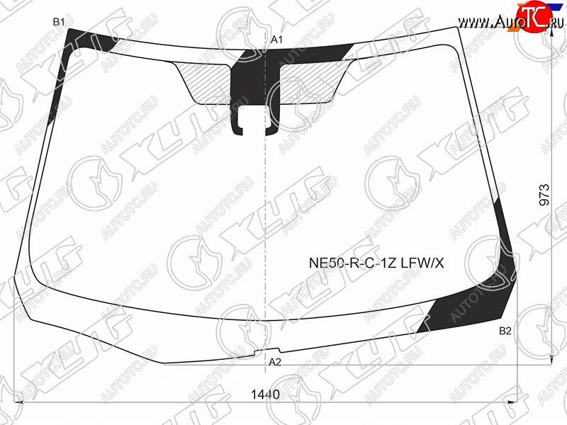 8 899 р. Стекло лобовое (Камера) Toyota Corolla Fielder (E160) 15-17  Corolla Axio (E160) 15-17 XYG NE50-R-C-1Z LFW/X  с доставкой в г. Воронеж