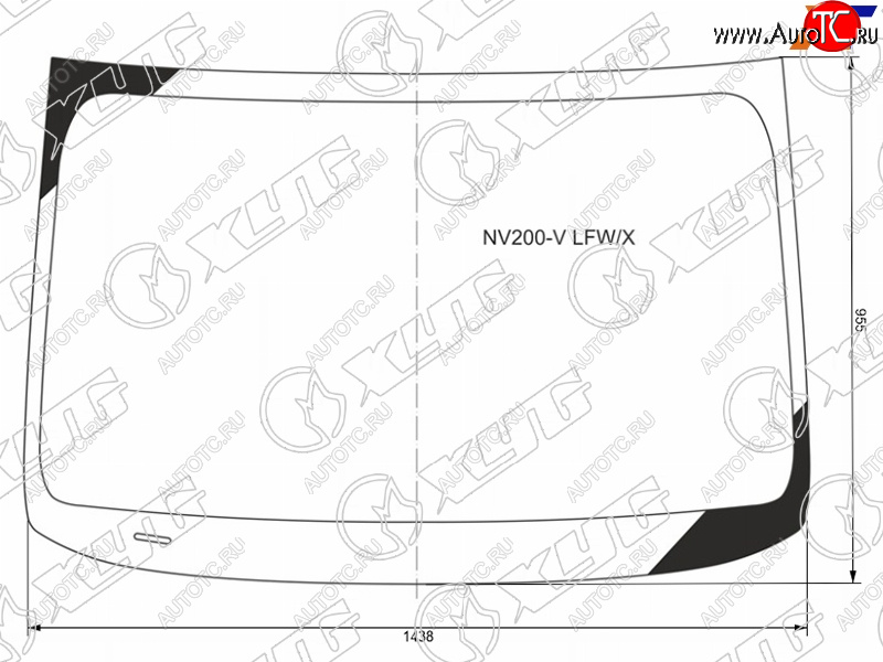 6 299 р. Стекло лобовое Mitsubishi Delica D:3 11-19  Nissan e-NV200 14-  NV200 09- XYG NV200-V LFW/X  с доставкой в г. Воронеж