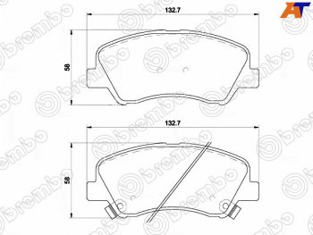 4 649 р. Колодки тормозные передние FR-FL SAT  Hyundai Solaris HCR седан дорестайлинг (2017-2020)  с доставкой в г. Воронеж. Увеличить фотографию 1