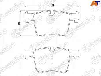 6 399 р. Колодки тормозные передние FL-FR SAT  BMW 1 серия  F20 - 4 серия ( F32,  F36)  с доставкой в г. Воронеж. Увеличить фотографию 1