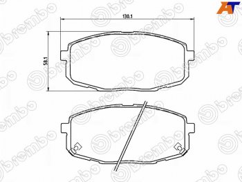 Колодки тормозные передние FL-FR SAT Hyundai I30 FD хэтчбэк 5 дв. рестайлинг (2010-2012)