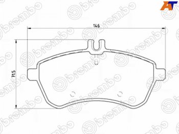 6 999 р. Колодки тормозные перед FR-FL SAT Mercedes-Benz E-Class W212 дорестайлинг седан (2009-2012)  с доставкой в г. Воронеж. Увеличить фотографию 1