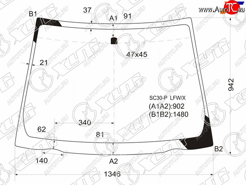 5 549 р. Стекло лобовое Toyota Vitz 10-20  Yaris 10-20 XYG SC30-P LFW/X  с доставкой в г. Воронеж