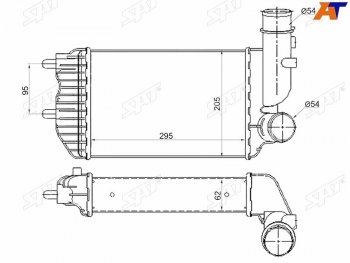 5 349 р. Интеркулер CITROEN JUMPERFIAT DUCATOPEUGEOT BOXER 94-06 SAT ST-1307012080  с доставкой в г. Воронеж. Увеличить фотографию 1