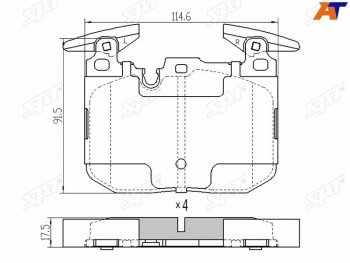 1 899 р. Колодки тормозные передние FL-FR SAT  BMW 1 серия  F20 - 3 серия  F30  с доставкой в г. Воронеж. Увеличить фотографию 1