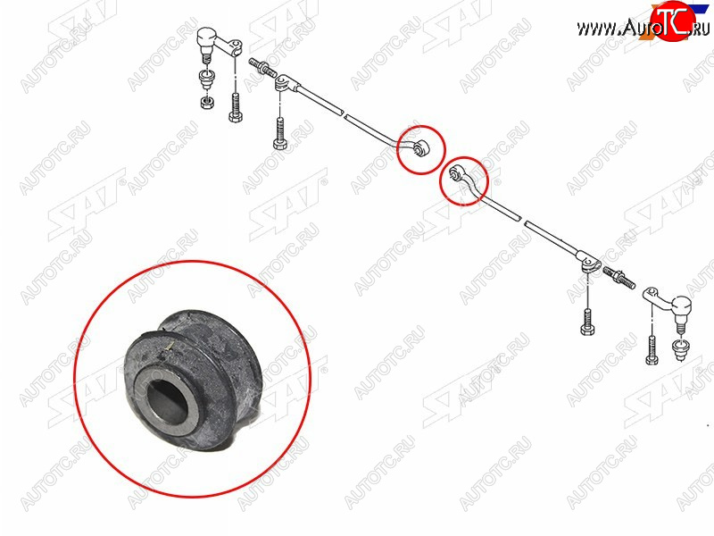 199 р. Сайлентблок Chevrolet Lanos 05-09  Daewoo Lanos 97-08  Nexia 94-16  ЗАЗ Ланос 08-16 SAT ST-7848282B  с доставкой в г. Воронеж