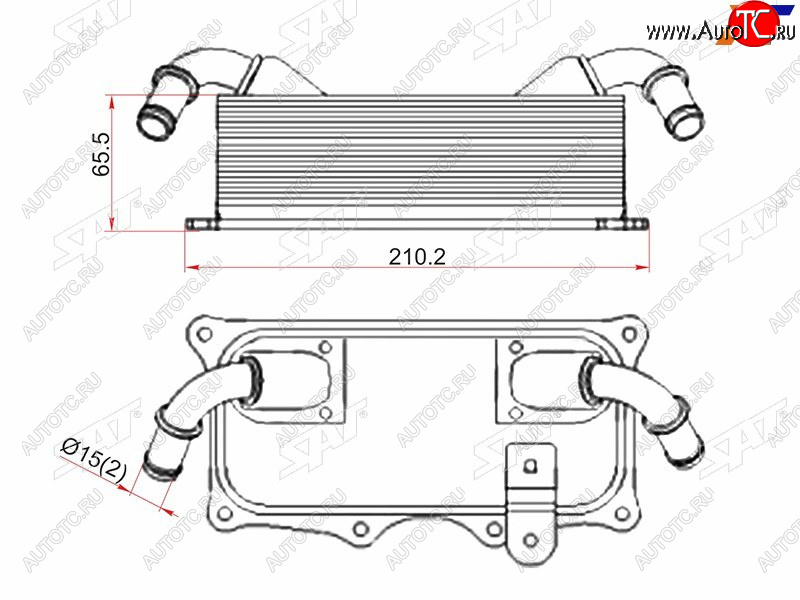 4 549 р. Радиатор масляный PORSCHE CAYENNE 10-PANAMERA 09- SAT ST-94810728122  с доставкой в г. Воронеж