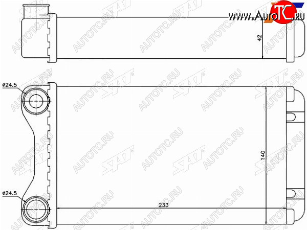 1 899 р. Радиатор отопителя салона  AUDI A4S4 00-09SEAT EXEO 09- SAT ST-AU26-395-0  с доставкой в г. Воронеж