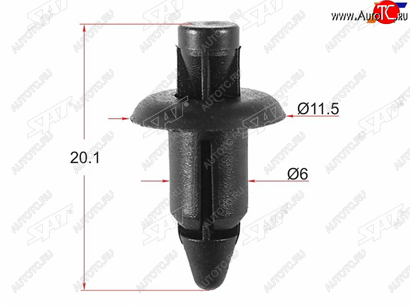 9 р. Клипса MITSUBISHINISSAN (1 шт.) SAT ST-KJ-660  с доставкой в г. Воронеж