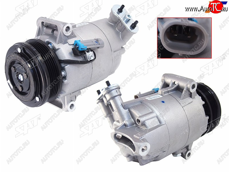 21 699 р. Компрессор кондиционера Opel Astra 98-13  Zafira 99-14  Astra Family 11-14  Astra GTC 04-15 SAT ST-OP49-396-0  с доставкой в г. Воронеж