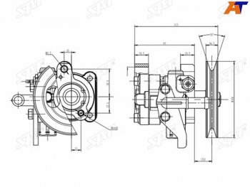 5 649 р. Насос ГУР HYUNDAI ACCENTТАГАЗ 1.6 95-05ELANTRA 1.6 00-06 SAT ST-VP309  с доставкой в г. Воронеж. Увеличить фотографию 1