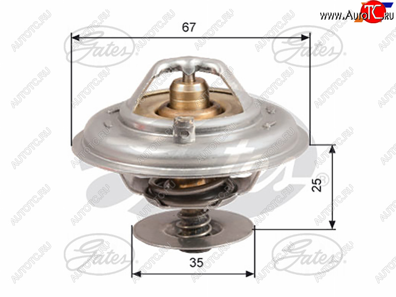 1 679 р. Термостат AUDI A80A100 90-94A4A6 96-05BMW 3 E365 E34 GATES TH14387G1  с доставкой в г. Воронеж