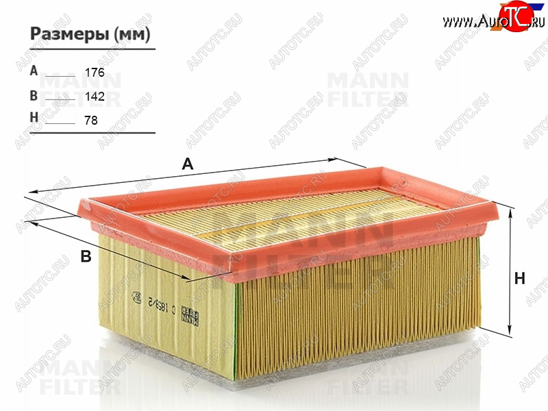 1 059 р. Фильтр воздушный MANN  Nissan Almera  G15 (2012-2019), Renault Duster ( HS,  HM) (2010-2024), Renault Kangoo ( KC,  KW0) (1997-2016), Renault Logan  1 (2004-2016), Renault Megane ( LA,  KA) (1999-2003)  с доставкой в г. Воронеж