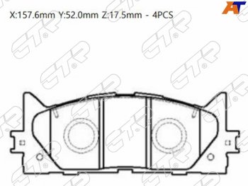 2 359 р. Колодки тормозные передние FL-FR SAT  Toyota Camry ( XV40,  XV50) (2006-2014) дорестайлинг, рестайлинг, дорестайлинг  с доставкой в г. Воронеж. Увеличить фотографию 1