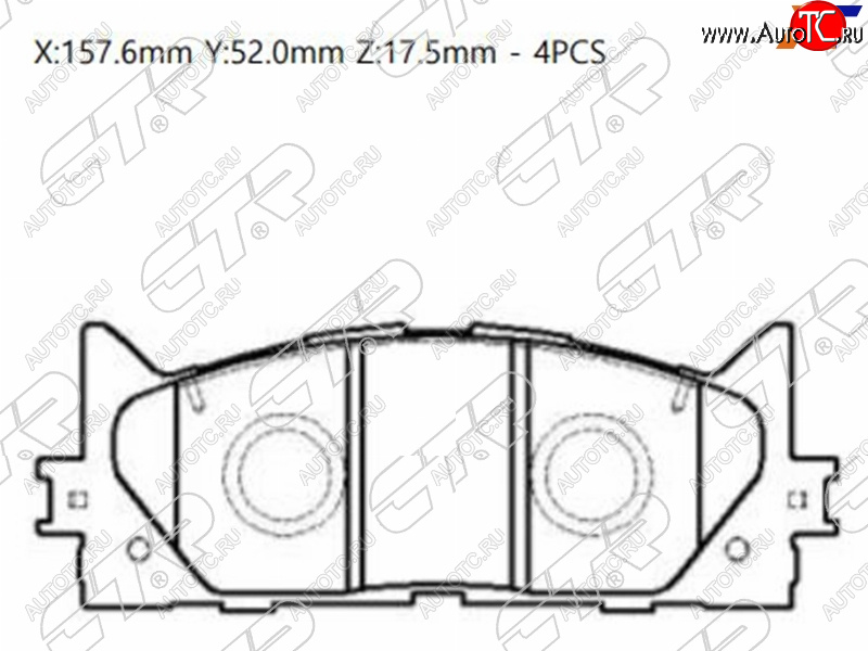 2 359 р. Колодки тормозные передние FL-FR SAT  Toyota Camry ( XV40,  XV50) (2006-2014) дорестайлинг, рестайлинг, дорестайлинг  с доставкой в г. Воронеж