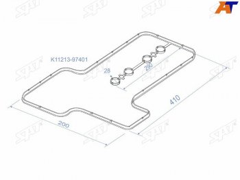 241 р. Прокладка клапанной крышки TY K3VE, 3SZ-VE, 00- BBCamiDuetPassoRush SAT K11213-97401  с доставкой в г. Воронеж. Увеличить фотографию 1