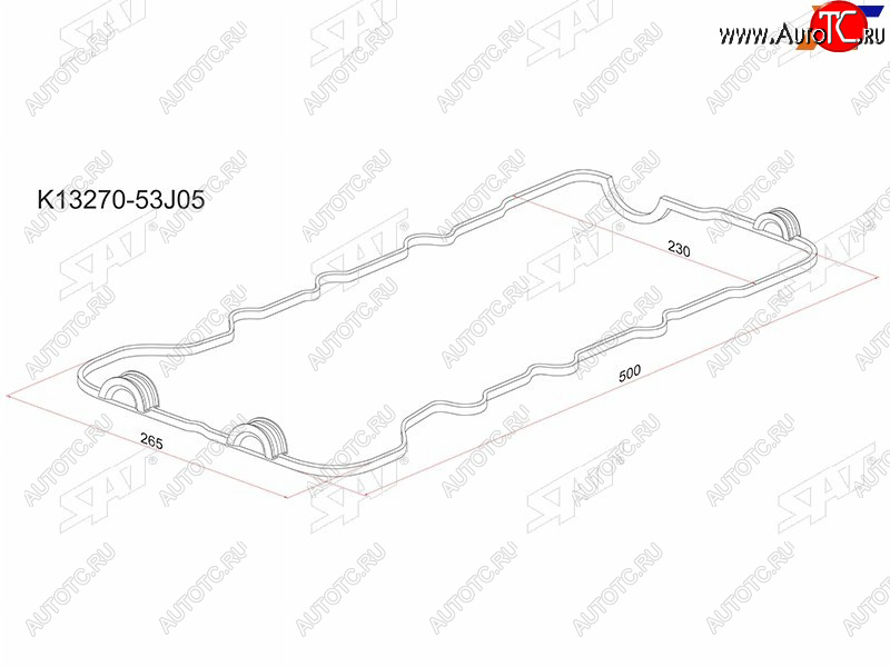 293 р. Прокладка клапанной крышки NS SR16SR18SR20 -96 SAT K13270-53J05  с доставкой в г. Воронеж
