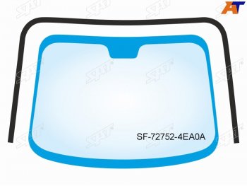 2 199 р. Молдинг лобового стекла (П-образный Железная крыша) SAT Nissan Qashqai 2 J11 дорестайлинг (2013-2019)  с доставкой в г. Воронеж. Увеличить фотографию 2