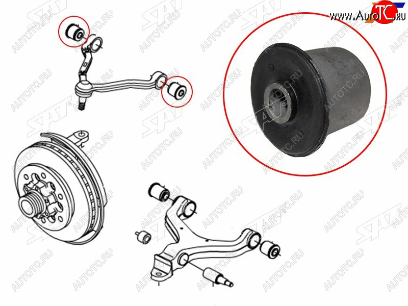 280 р. Сайлентблок SsangYong Actyon 05-10  Actyon Sports 06-12  Kyron 05-16  Rexton 07-12 SAT ST-44412-08000  с доставкой в г. Воронеж