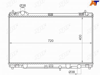 11 449 р. Радиатор охлаждающей жидкости SAT  Lexus IS250 XE30 седан дорестайлинг (2013-2016)  с доставкой в г. Воронеж. Увеличить фотографию 1