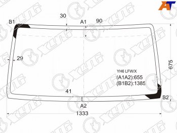7 299 р. Стекло лобовое Suzuki Carry Truck 99-13  Every 99-05 XYG YH6 LFW/X  с доставкой в г. Воронеж. Увеличить фотографию 1