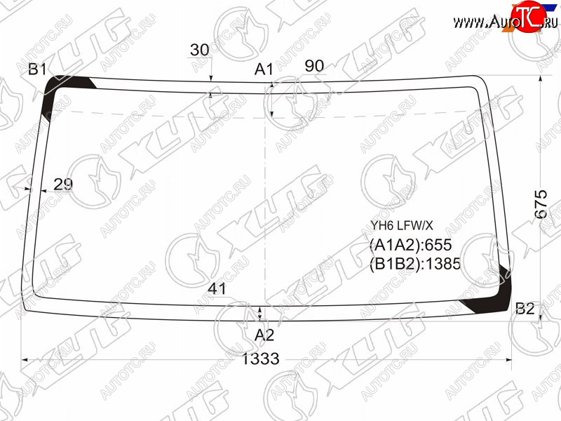 7 299 р. Стекло лобовое Suzuki Carry Truck 99-13  Every 99-05 XYG YH6 LFW/X  с доставкой в г. Воронеж