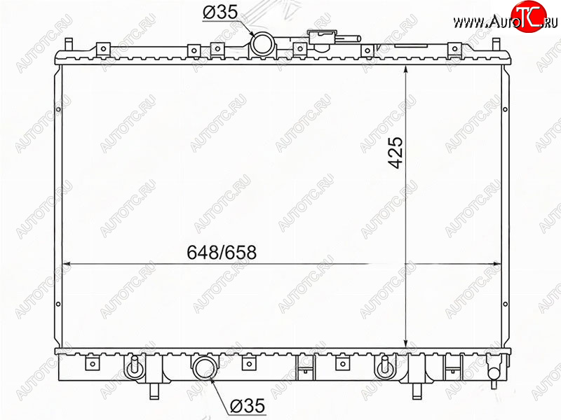 6 949 р. Радиатор MITSUBISHI PAJERO IO  PININ 1.8  2.0 98-07 SAT mc00012  с доставкой в г. Воронеж