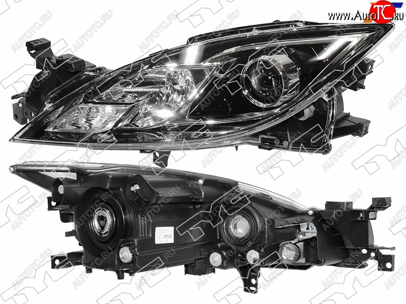 15 699 р. Фара левая (черная, под электрокорректор, Евросвет) TYC  Mazda 6  GH (2007-2010) дорестайлинг лифтбэк, дорестайлинг седан, дорестайлинг универсал  с доставкой в г. Воронеж