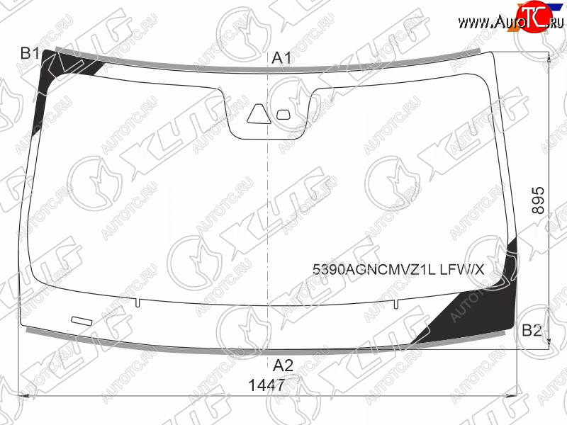 14 449 р. Стекло лобовое (Камера Датчик дождя Молдинг 4D SED) Mercedes-Benz CLS-Class 17-21 XYG 5390AGNCMVZ1L LFW/X  с доставкой в г. Воронеж