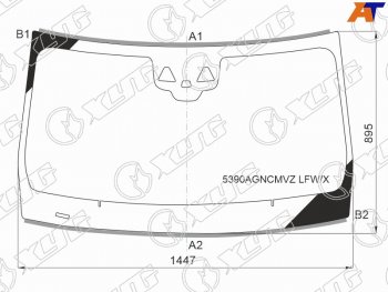 13 799 р. Стекло лобовое (Две камеры Датчик дождя Молдинг 4D SED) Mercedes-Benz CLS-Class 17- XYG 5390AGNCMVZ LFW/X  с доставкой в г. Воронеж. Увеличить фотографию 1