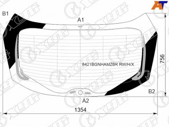 13 749 р. Стекло заднее (Цвет зеленый Обогрев Антенна Молдинг) Toyota C-HR 19-23 XYG 8421BGNHAMZ6R RW/H/X  с доставкой в г. Воронеж. Увеличить фотографию 1