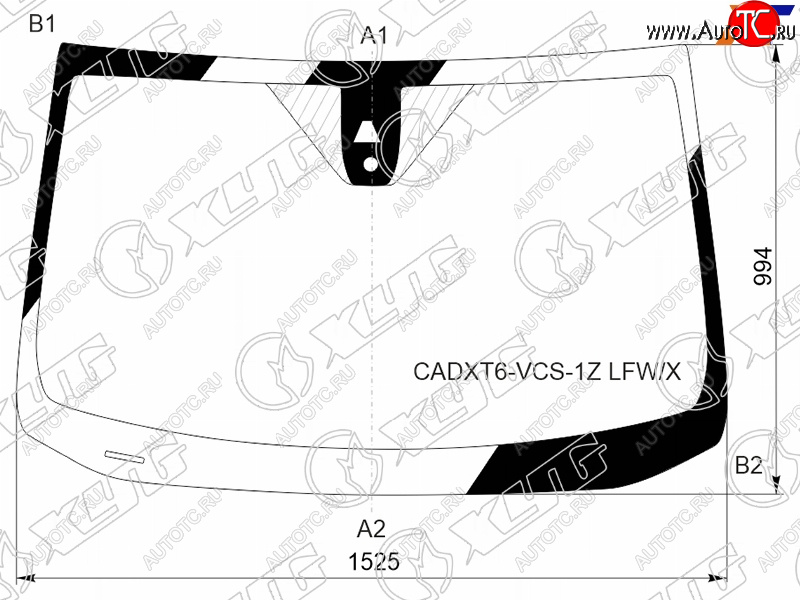 10 649 р. Стекло лобовое (Камера Датчик дождя) Cadillac XT6 19-22 XYG CADXT6-VCS-1Z LFW/X  с доставкой в г. Воронеж
