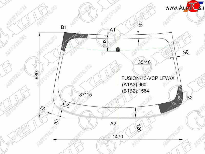 7 899 р. Стекло лобовое (Молдинг 4D SED) Ford Mondeo 14-19 XYG FUSION-13-VCP LFW/X  с доставкой в г. Воронеж