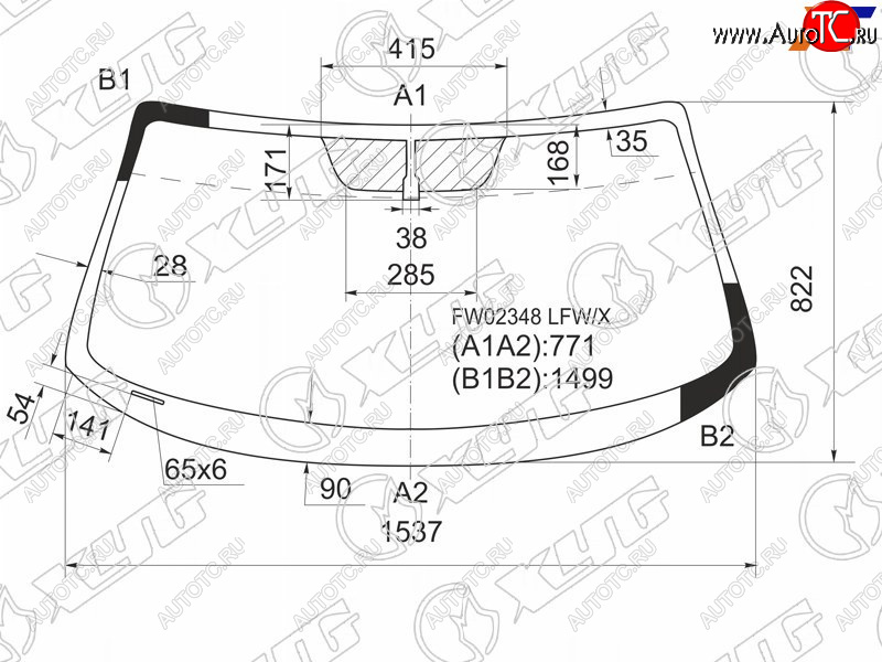 10 999 р. Стекло лобовое Nissan 350Z 02-09  Fairlady Z 02-08 XYG FW02348 LFW/X  с доставкой в г. Воронеж