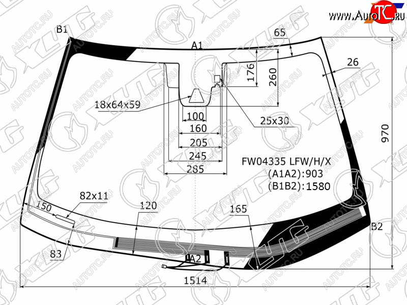 11 999 р. Стекло лобовое с обогревом щеток + дд + камера (панорамная крыша) LEXUS ES 15-18 XYG FW04335 LFW/H/X, fw04335lfwhx XYG FW04335 LFW/H/X  с доставкой в г. Воронеж