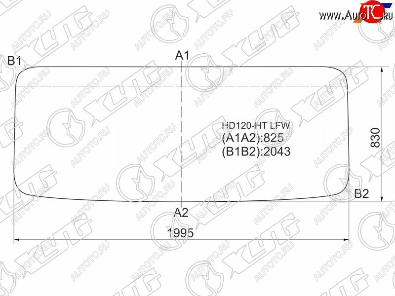 10 549 р. Стекло лобовое Hyundai HD120 97-18  HD170 97-18  HD250 97-18  HD270 97-18 XYG HD120-HT LFW  с доставкой в г. Воронеж